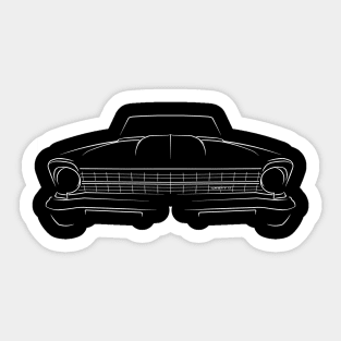 front/profile 1965 Chevy 2 Nova - stencil white Sticker